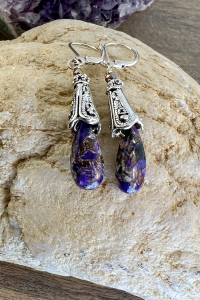 Purple Turquoise Earrings