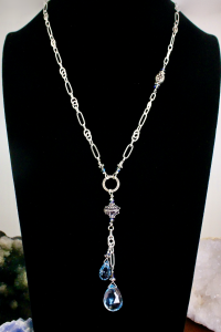 The Aquamarine Y Necklace