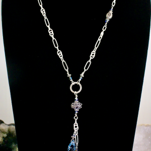 The Aquamarine Y Necklace