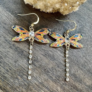 Glitzy Dragonfly Earring